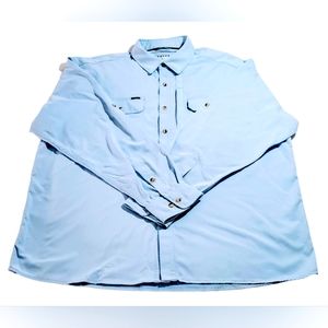 PONCHO Men’s Extra Large XL Light Blue Shirt Fishing Hiking